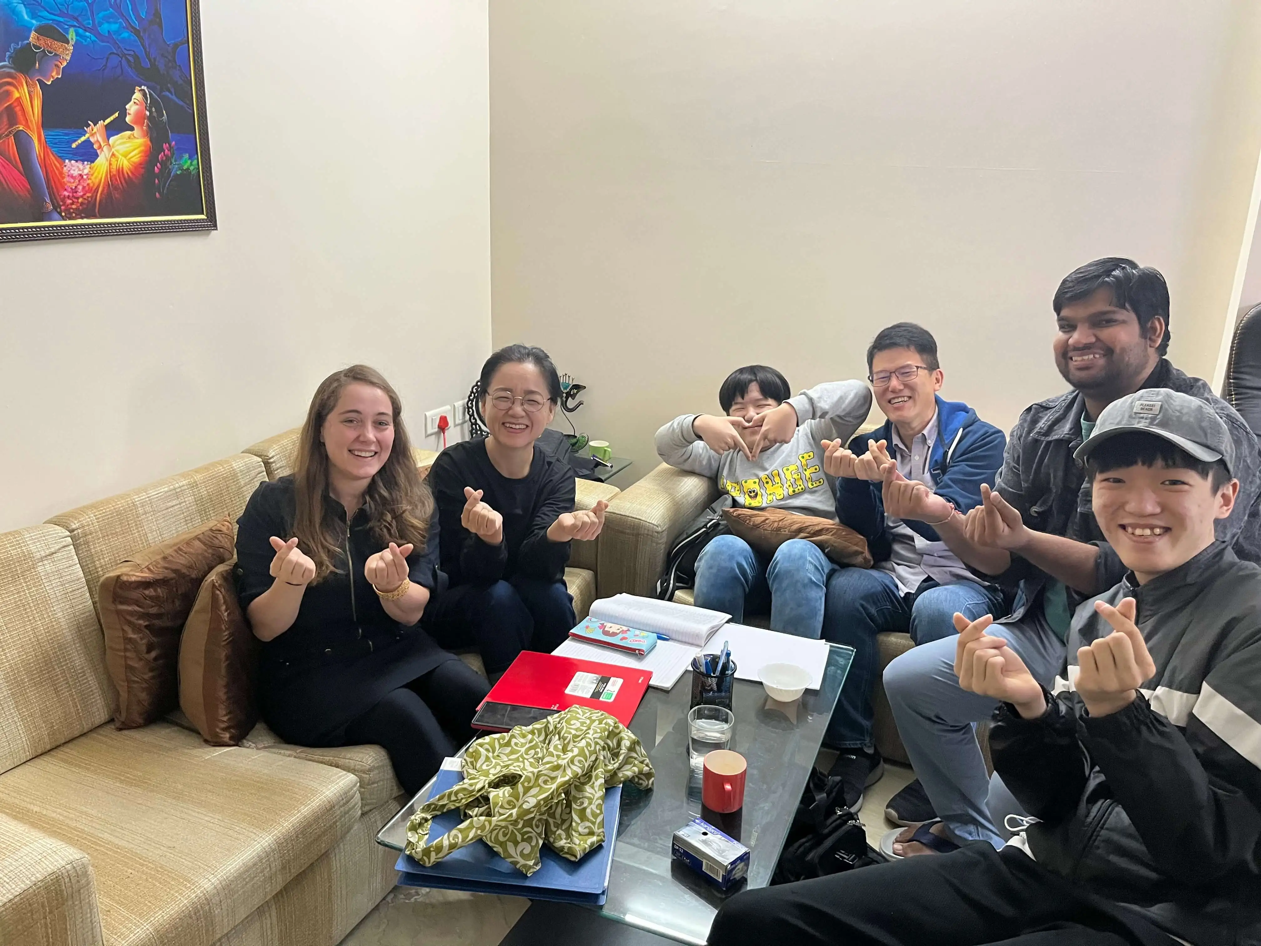 International Hindi learners together with their teacher in Jaipur