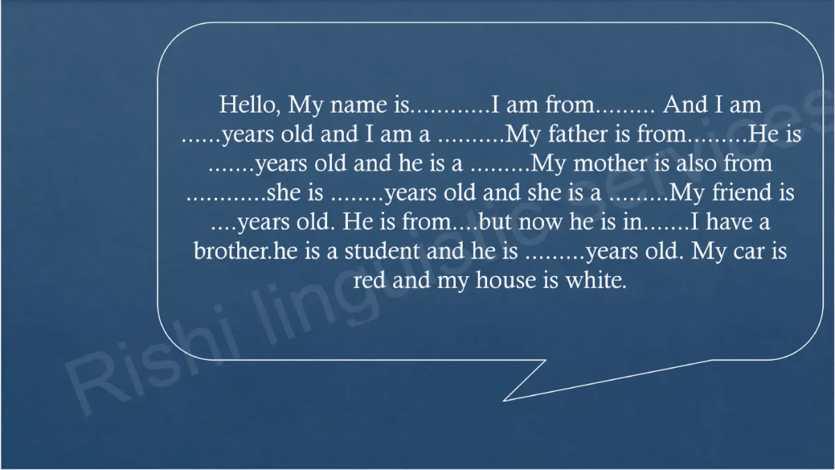 Original Indian Lingua guided personal speaking exercise